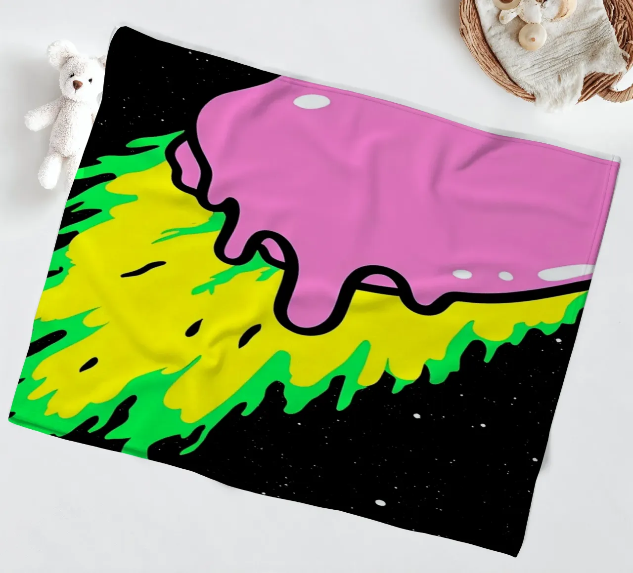Meteora che si scioglie - Pop Art coperta in pile da ColorCrash Gallery