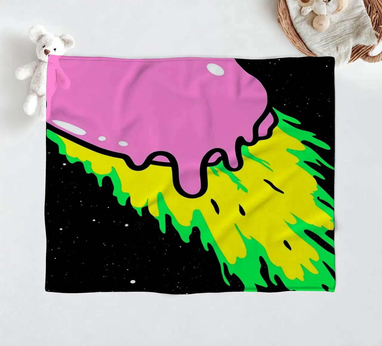 Meteora che si scioglie - Pop Art coperta in pile da ColorCrash Gallery