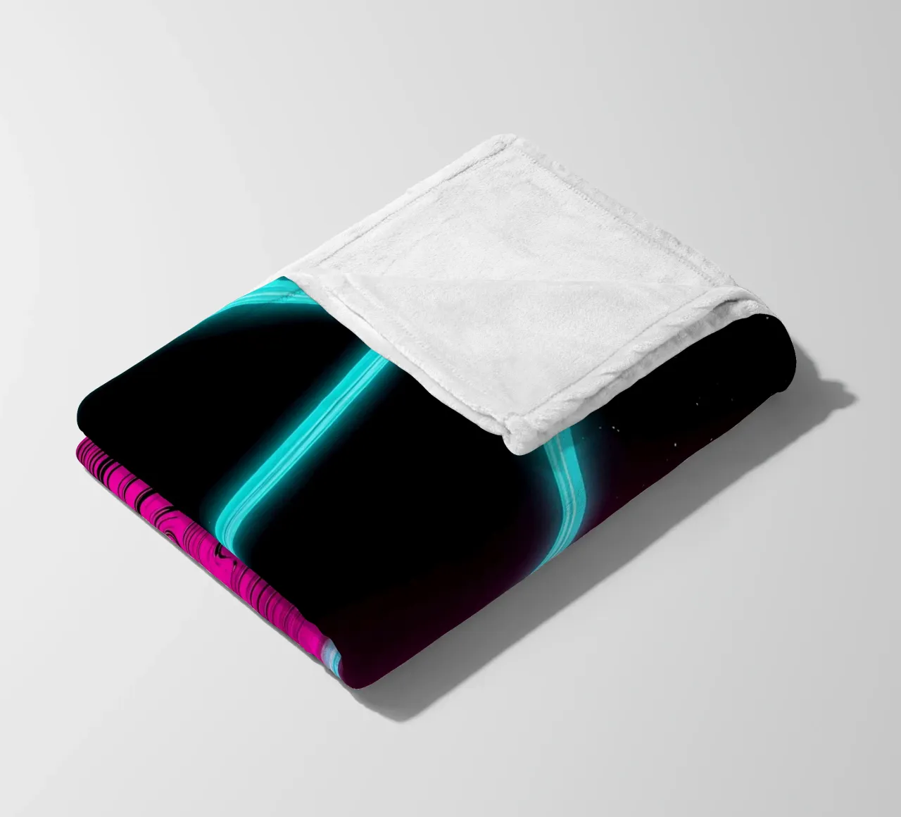 Planet With Ring - Pop Art fleece blanket by ColorCrash Gallery
