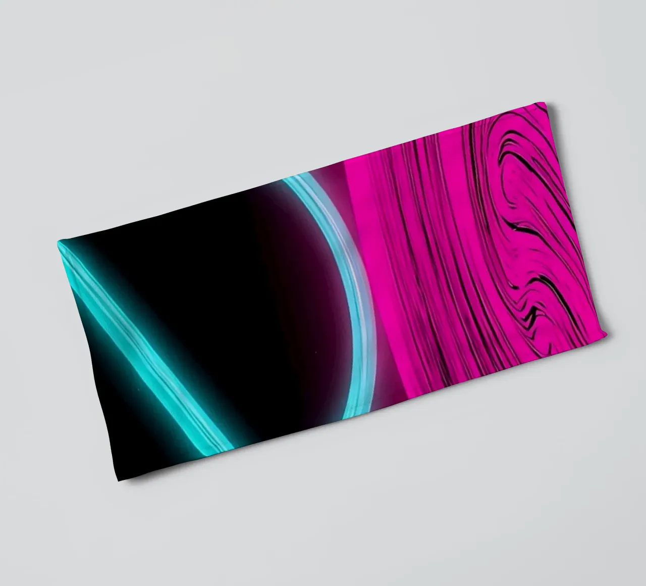 Planet With Ring - Pop Art towel by ColorCrash Gallery
