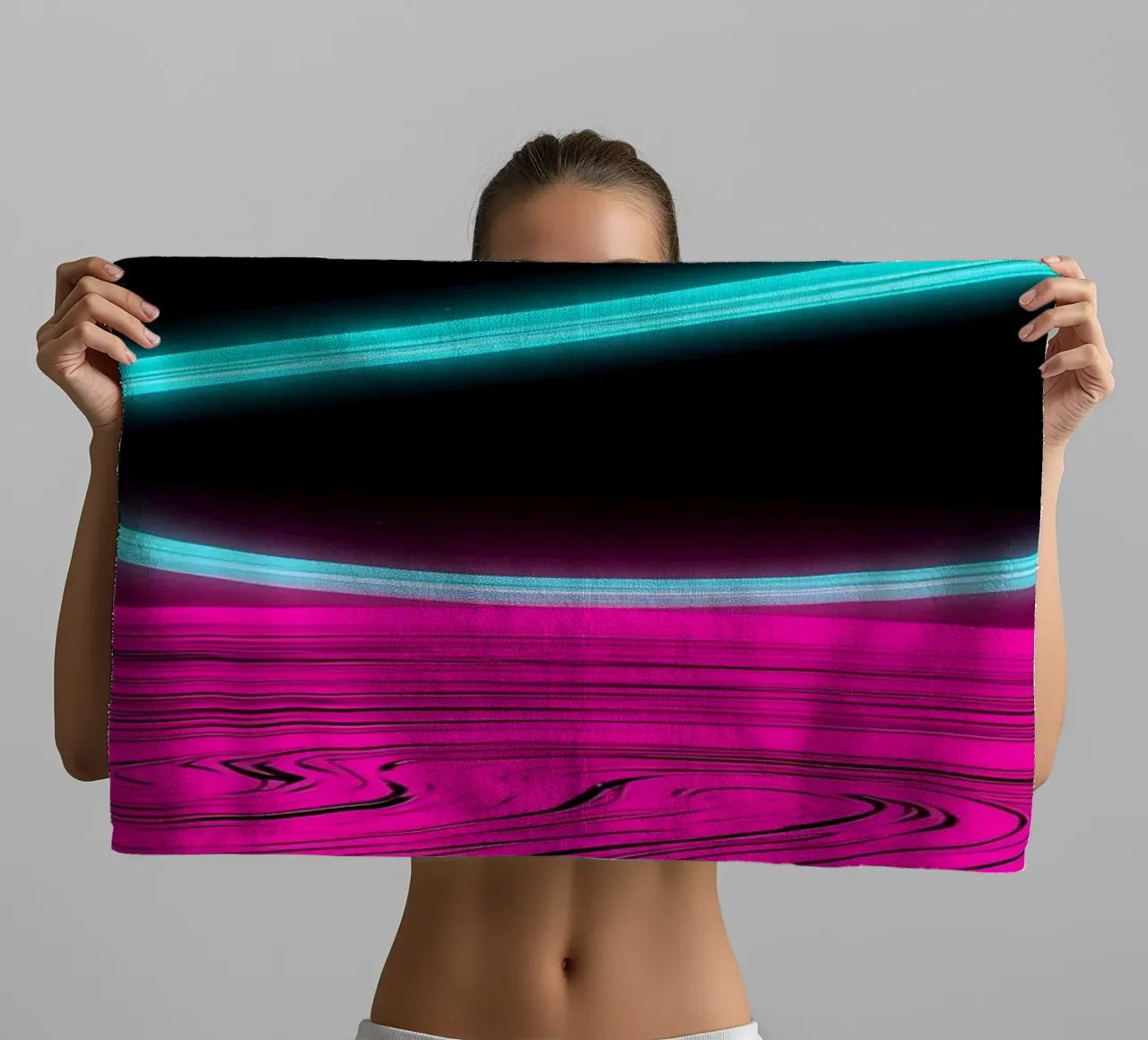 Planet With Ring - Pop Art towel by ColorCrash Gallery