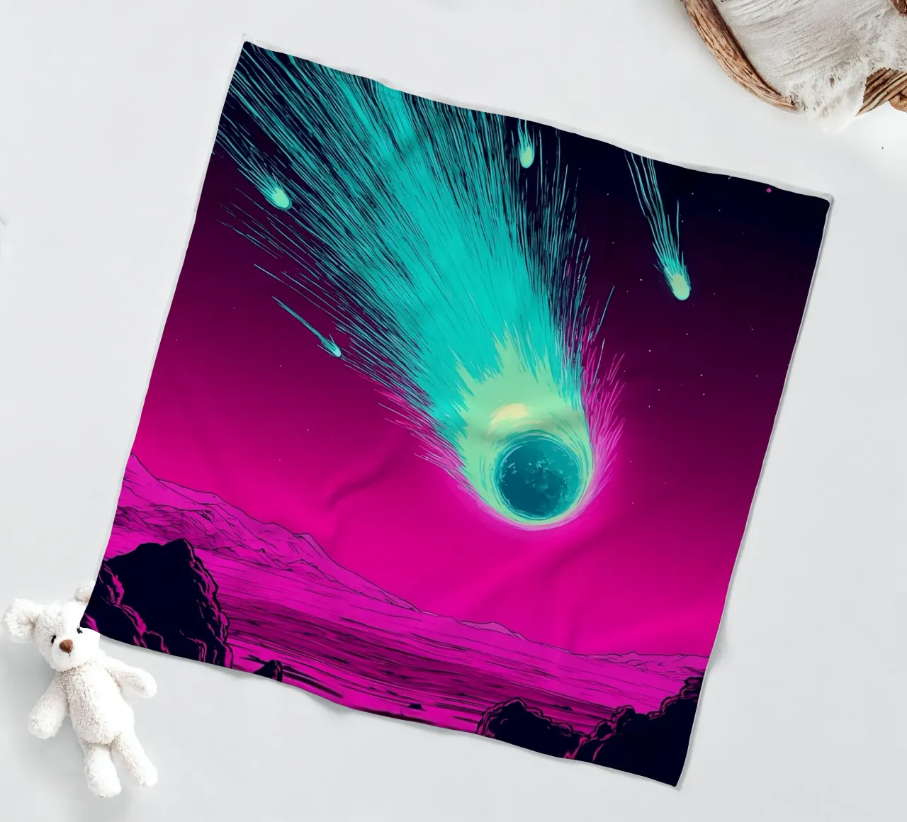 Pioggia di meteoriti - Pop Art coperta in pile da ColorCrash Gallery