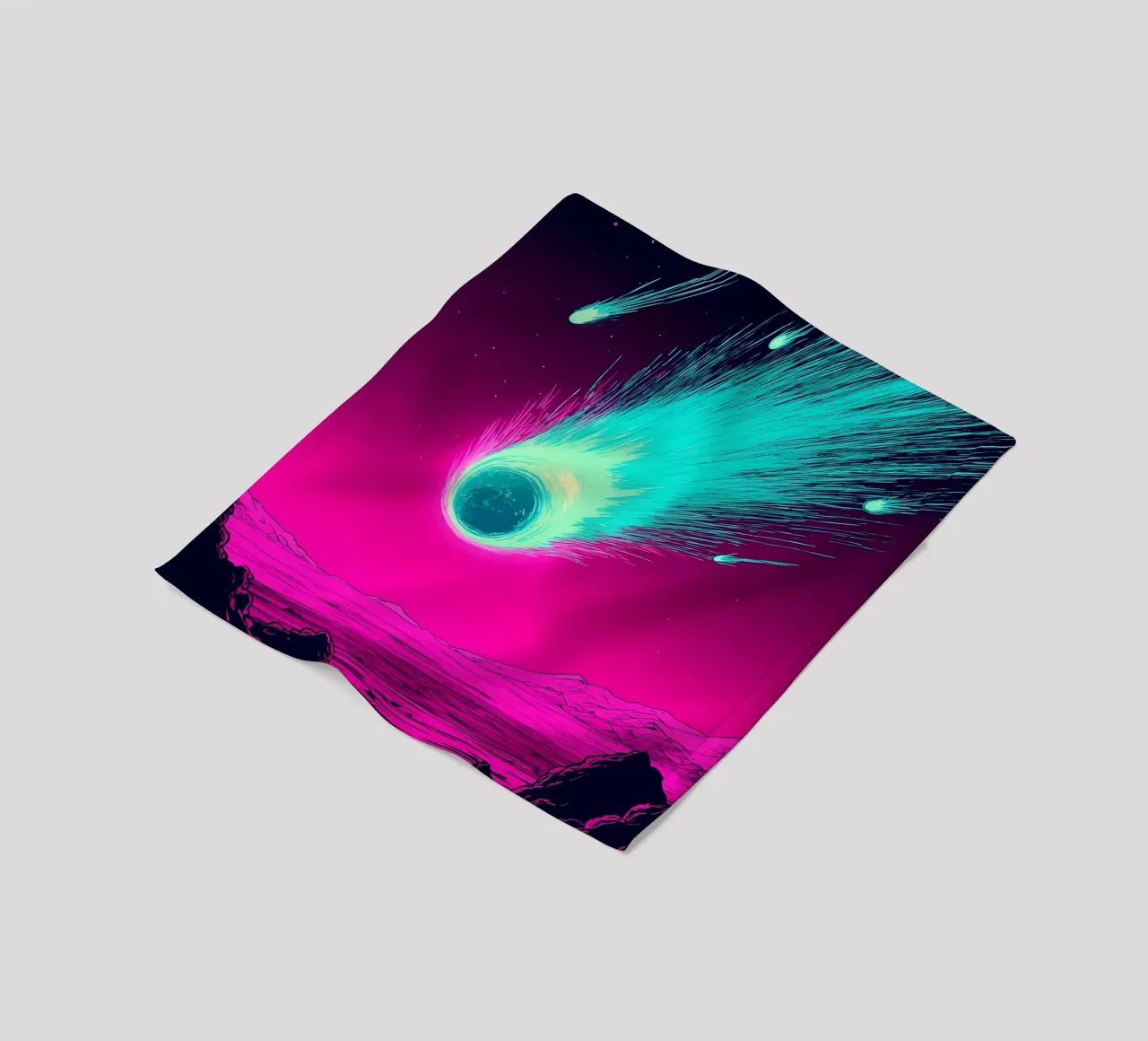 Pioggia di meteoriti - Pop Art coperta in pile da ColorCrash Gallery