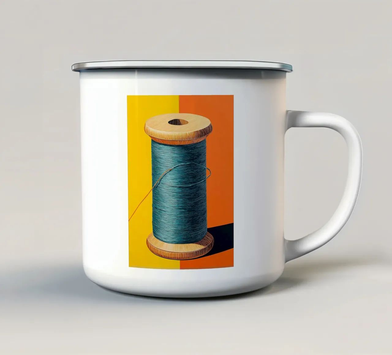 Filo per rocchetti - Pop Art tazza in smalto da ColorCrash Gallery