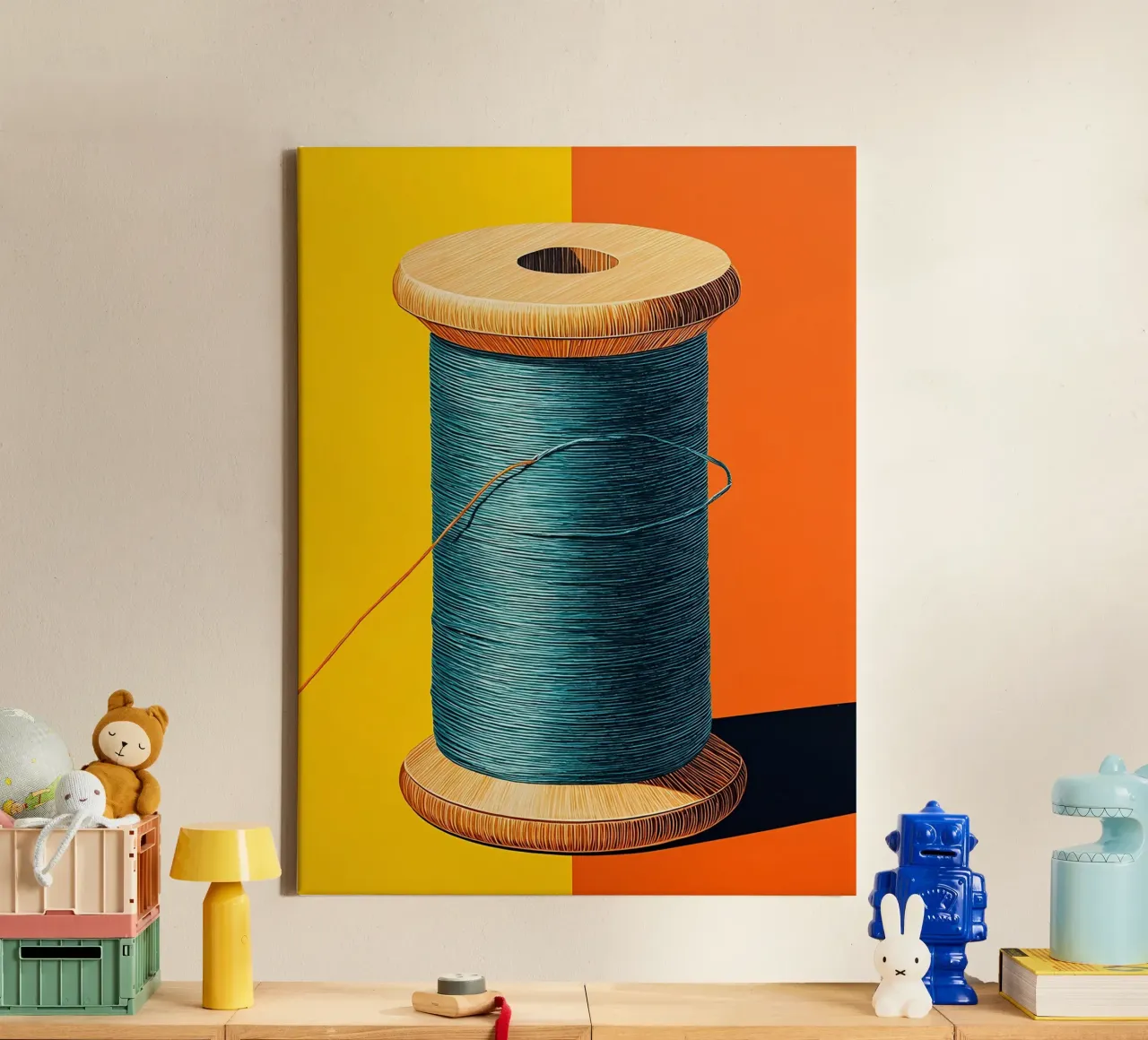 Spool Thread - Pop Art canvas by ColorCrash Gallery