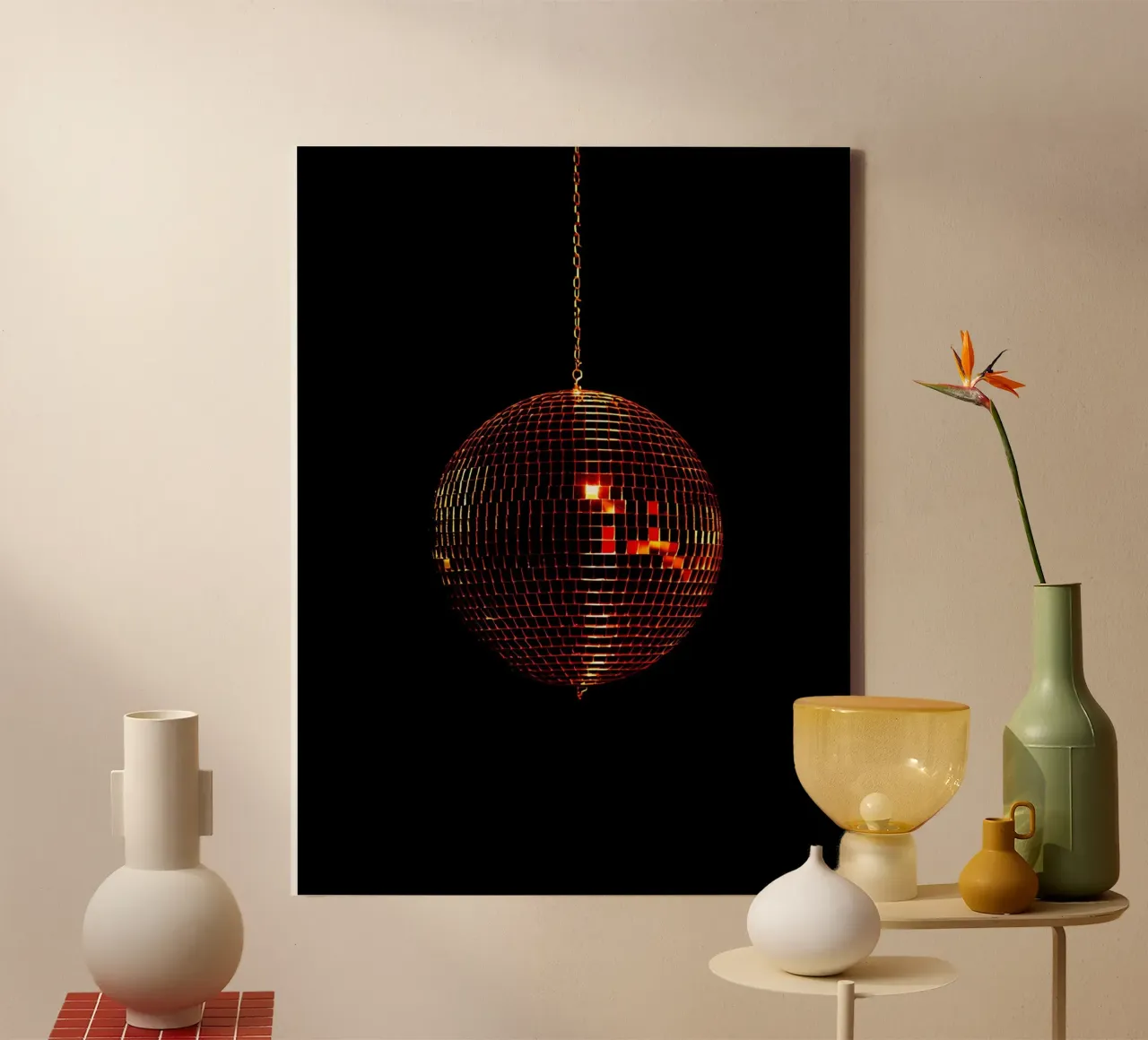 Sisco Ball - Pop Art tela con Cornice a cassetta da ColorCrash Gallery