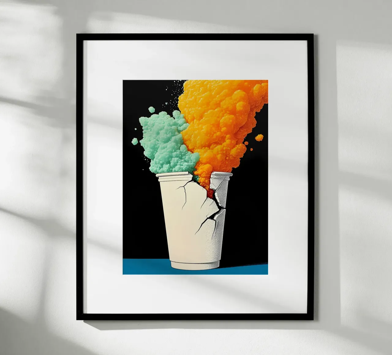 Zerrissener Pappbecher - Pop Art Poster von ColorCrash Gallery