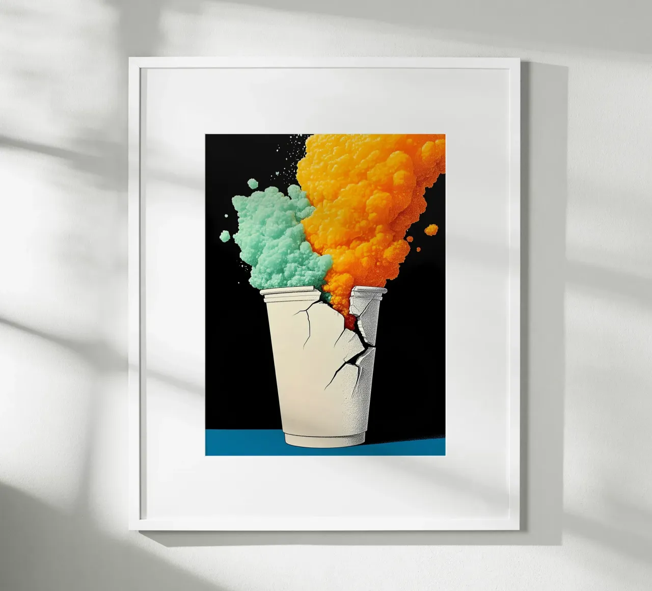 Zerrissener Pappbecher - Pop Art Poster von ColorCrash Gallery
