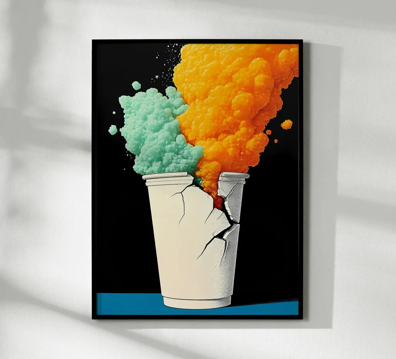 Zerrissener Pappbecher - Pop Art Poster von ColorCrash Gallery