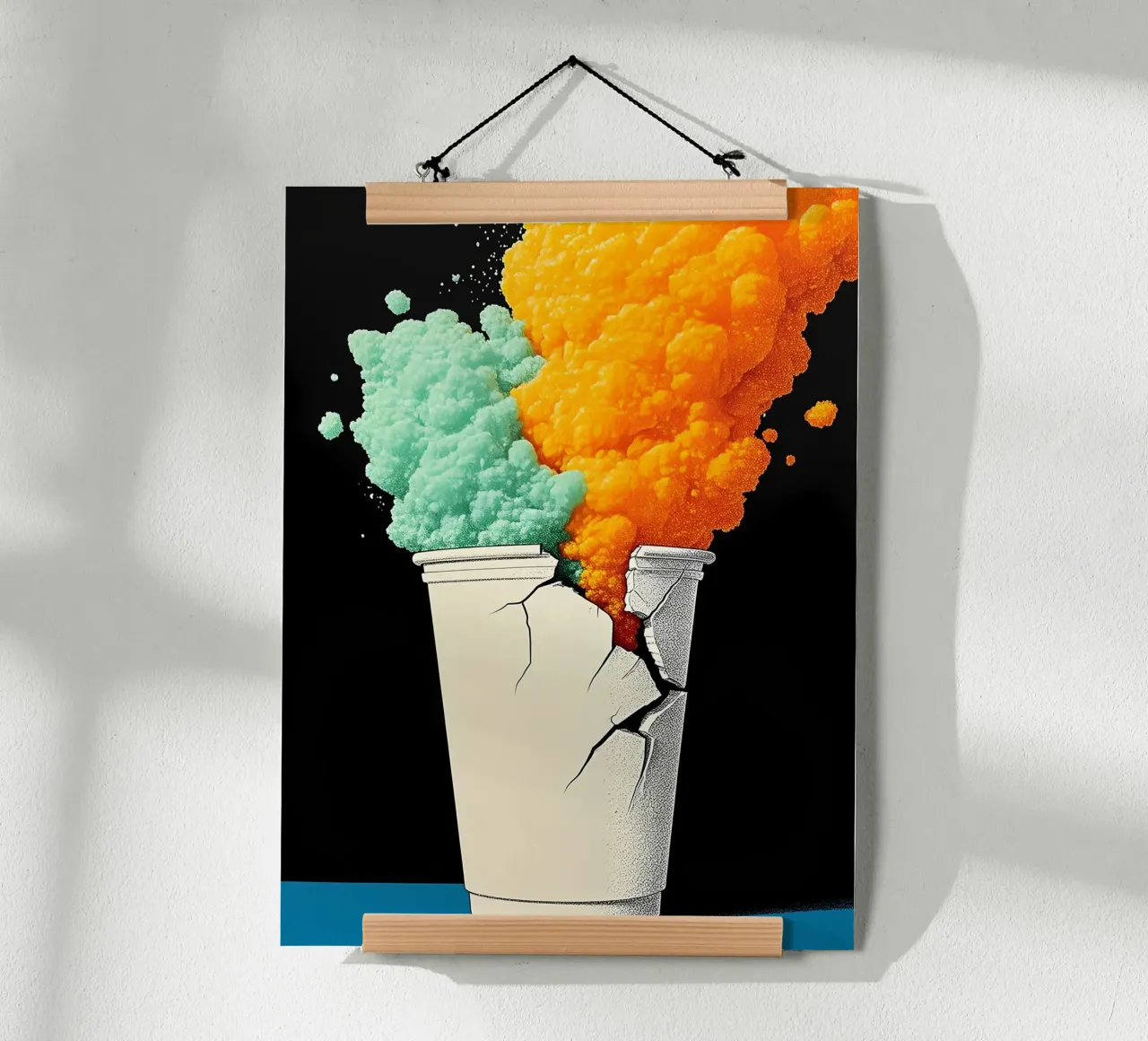 Zerrissener Pappbecher - Pop Art Poster von ColorCrash Gallery