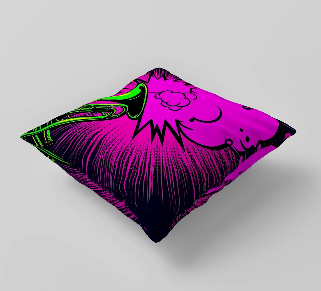 Tromba - Pop Art cuscino da ColorCrash Gallery