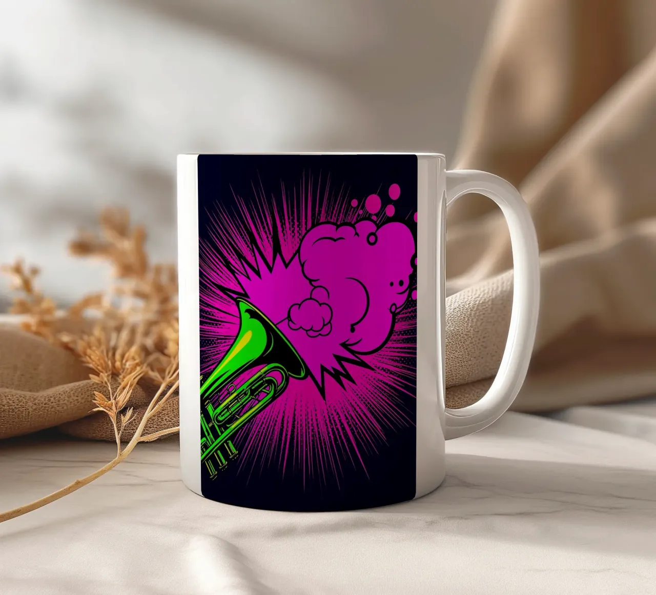 Tromba - Pop Art tazza in ceramica da ColorCrash Gallery
