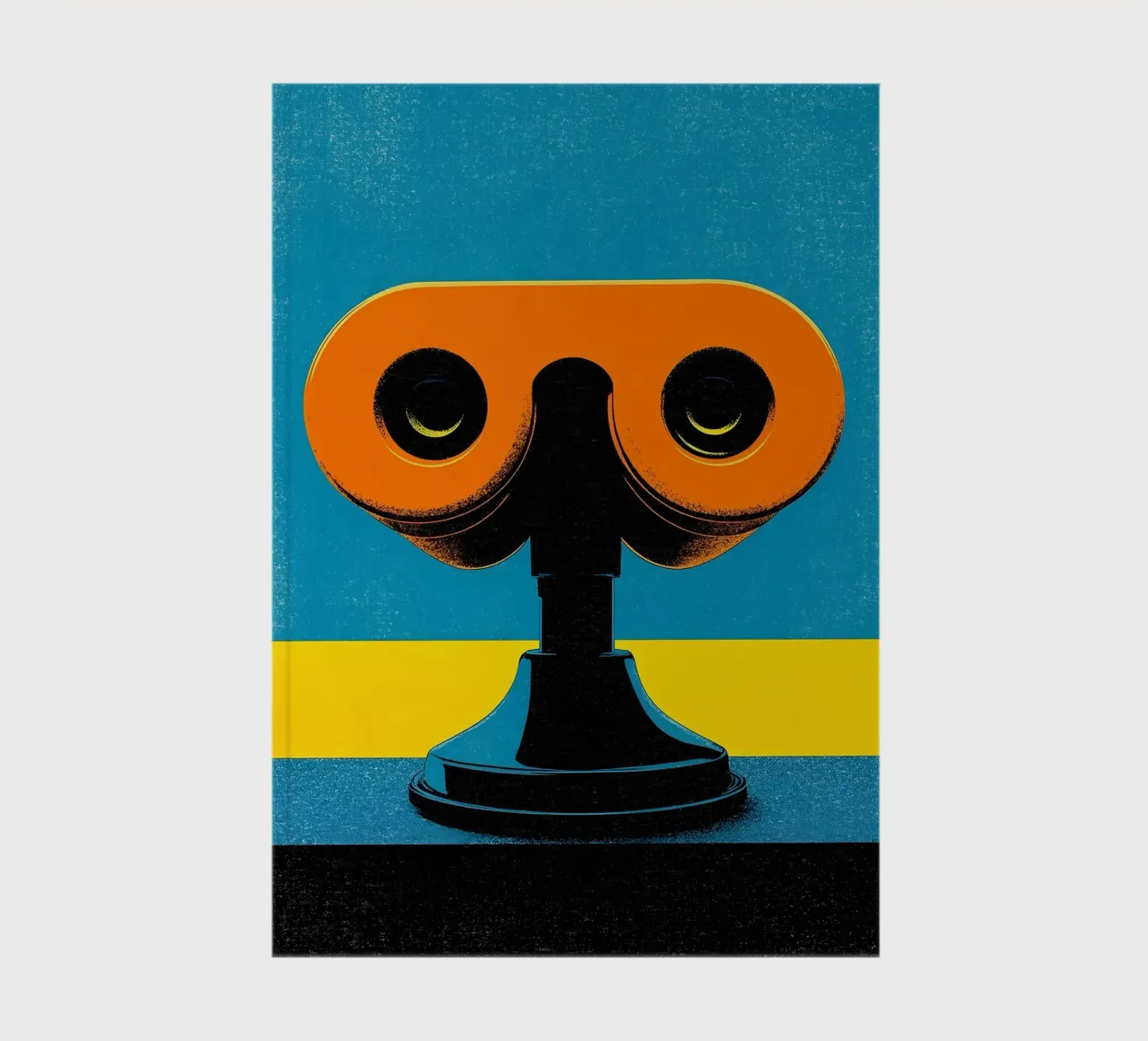 Binoculars - Pop Art notebook by ColorCrash Gallery