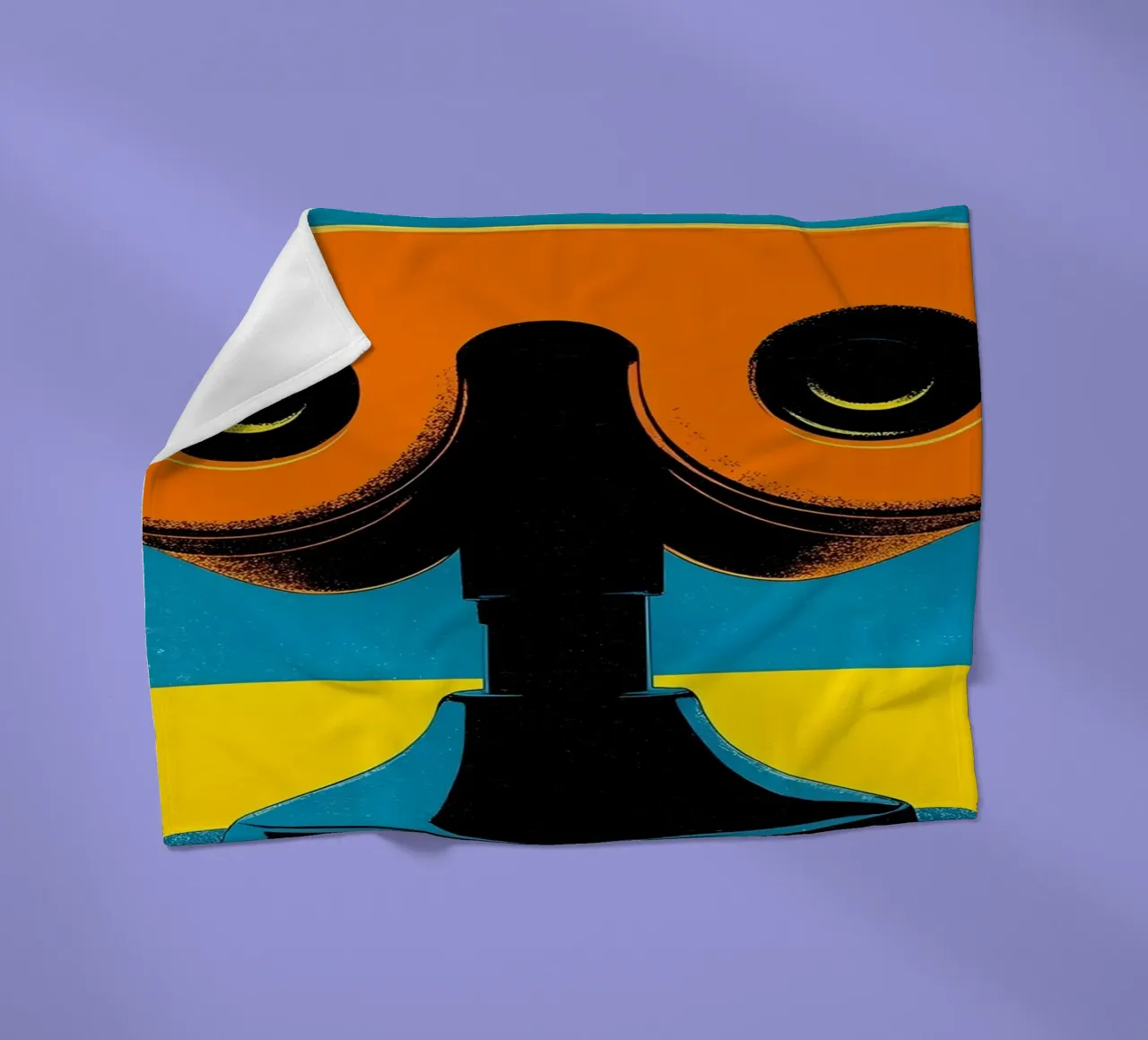 Binoculars - Pop Art fleece blanket by ColorCrash Gallery