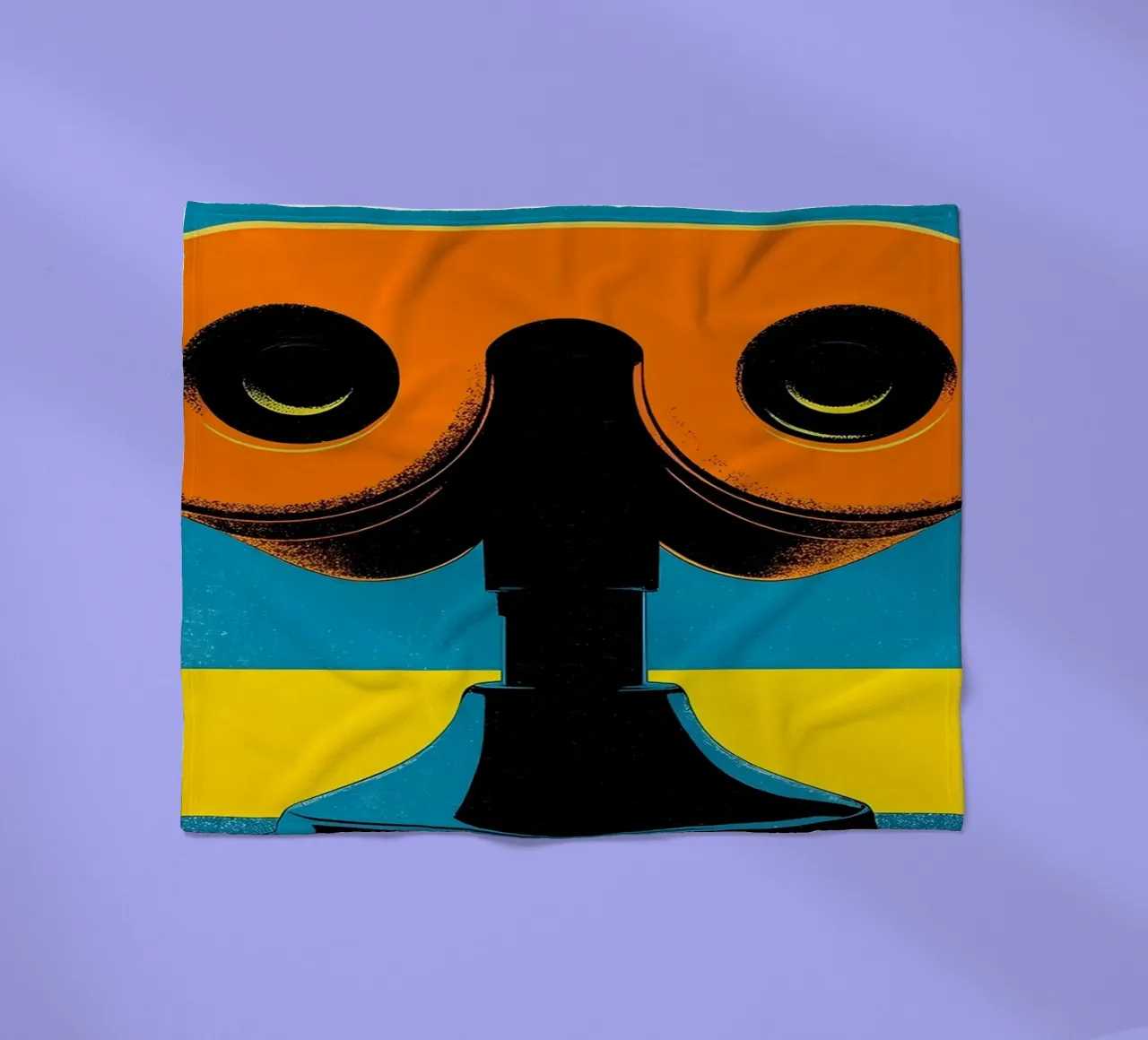 Binoculars - Pop Art fleece blanket by ColorCrash Gallery
