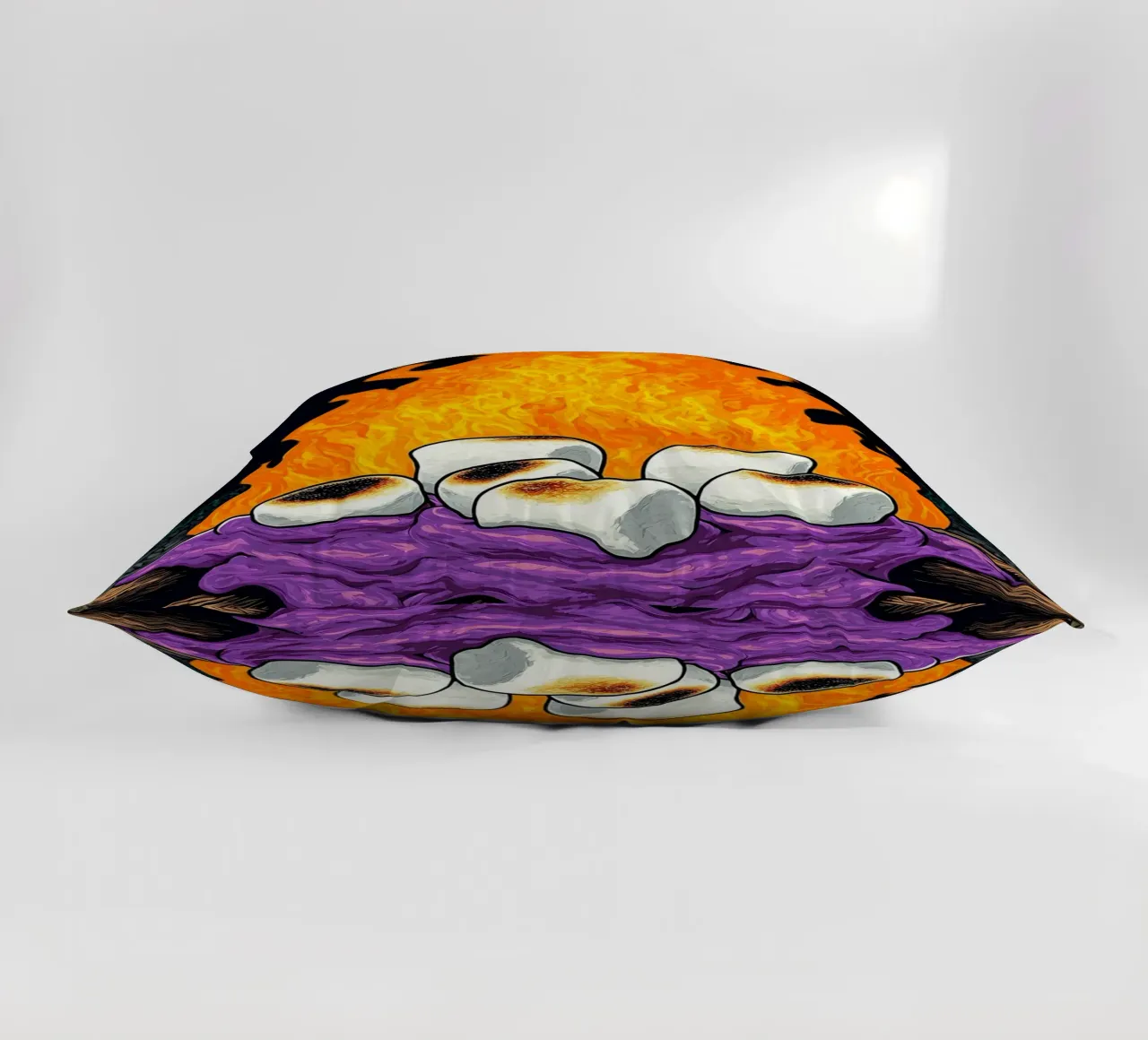 Marshmallows sul fuoco - Pop Art cuscino da ColorCrash Gallery