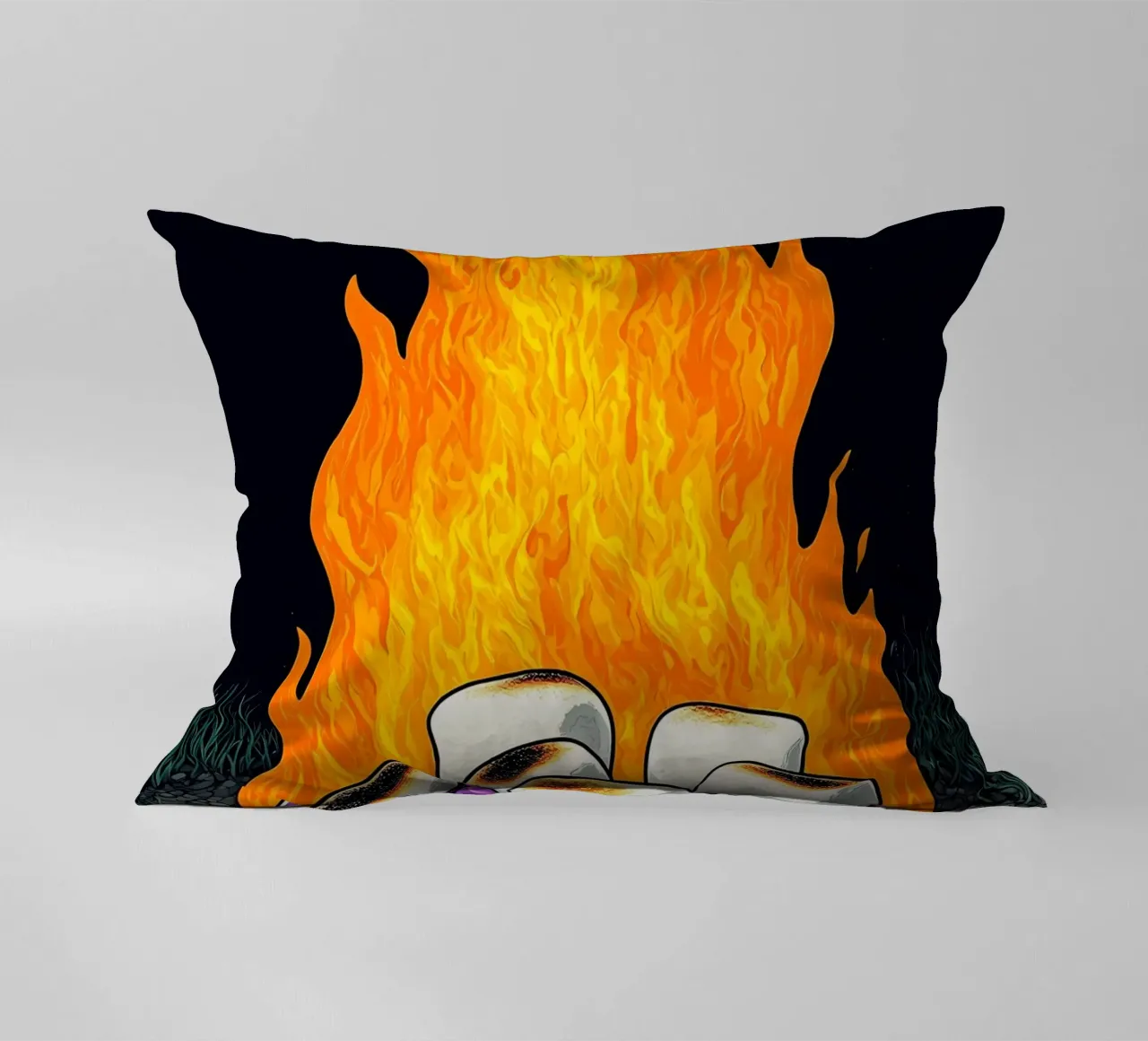Marshmallows sul fuoco - Pop Art cuscino da ColorCrash Gallery