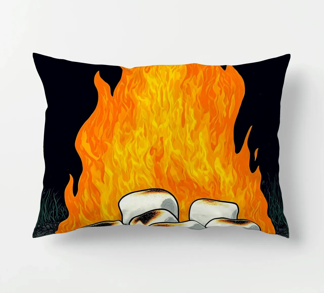 Marshmallows sul fuoco - Pop Art cuscino da ColorCrash Gallery
