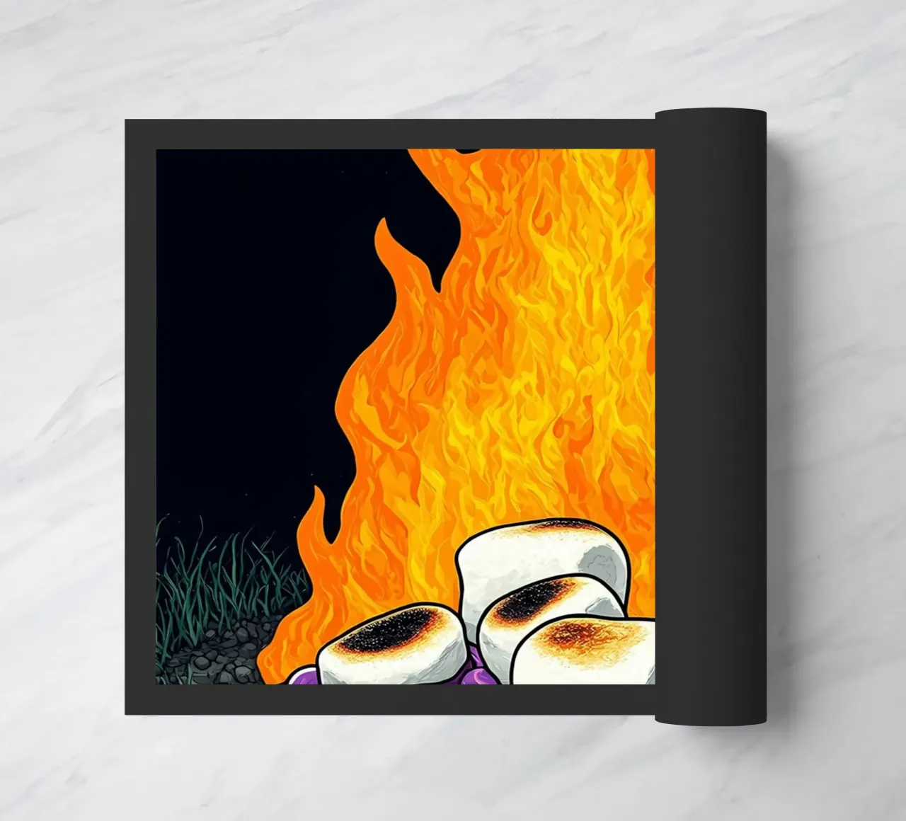 Marshmallows sul fuoco - Pop Art zerbino da ColorCrash Gallery