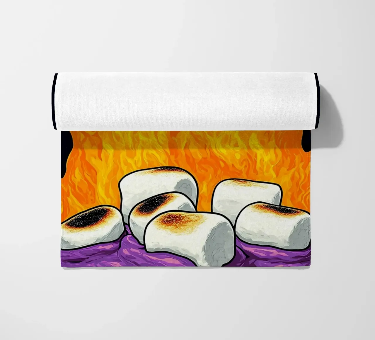 Marshmallows sul fuoco - Pop Art telo mare da ColorCrash Gallery