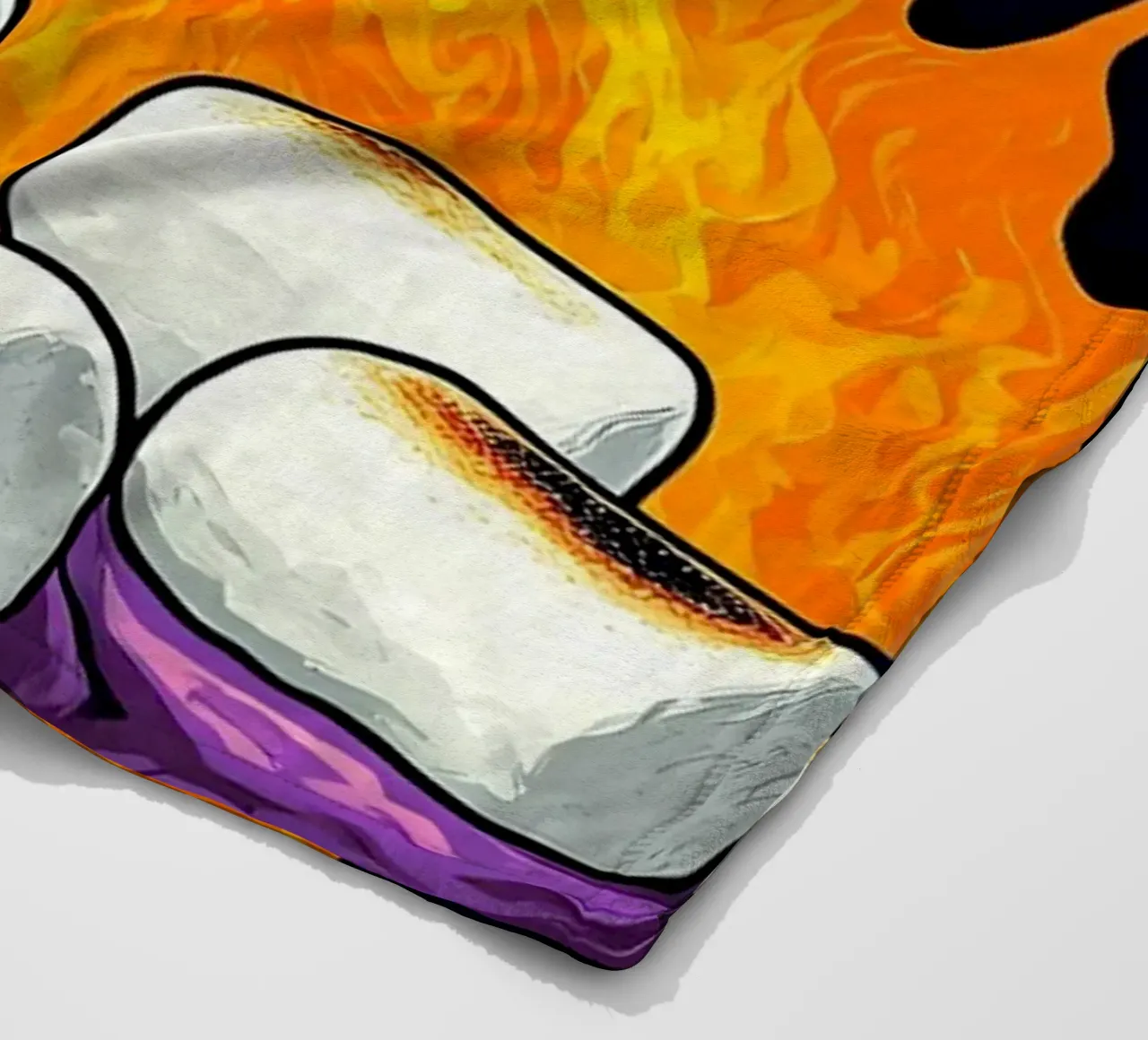 Marshmallows sul fuoco - Pop Art coperta in pile da ColorCrash Gallery