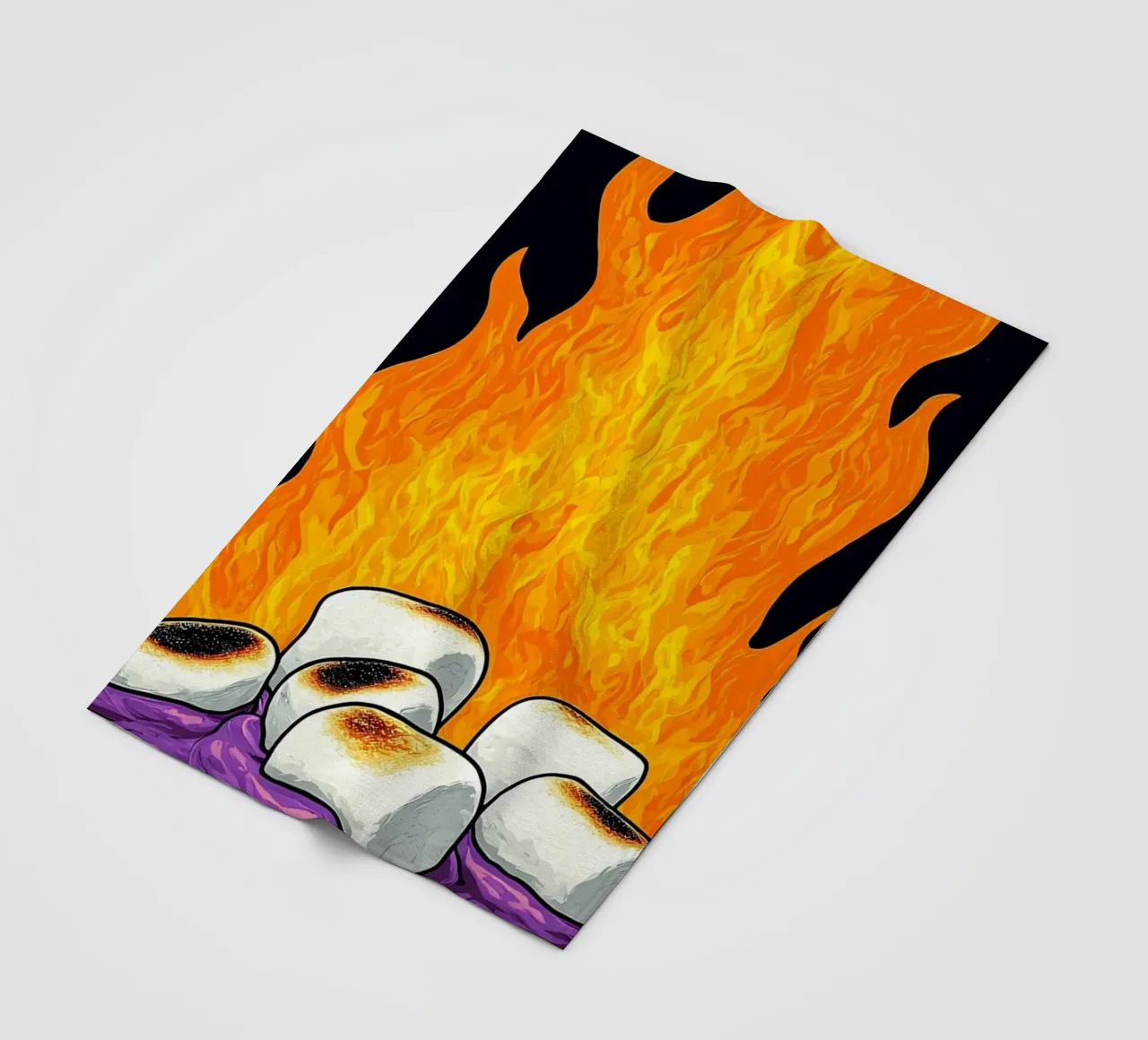 Marshmallows sul fuoco - Pop Art coperta in pile da ColorCrash Gallery