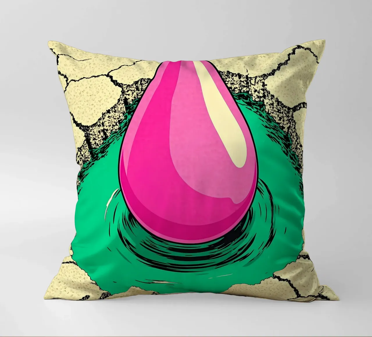 Teardrop - Pop Art cuscino da ColorCrash Gallery