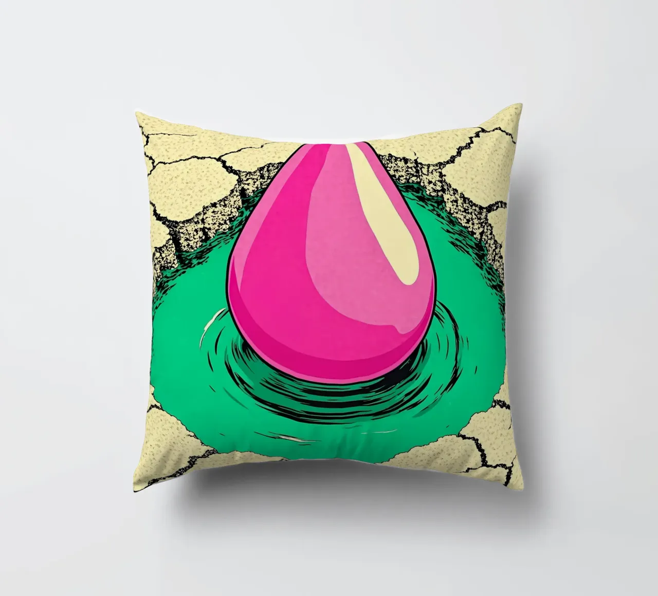 Teardrop - Pop Art cuscino da ColorCrash Gallery