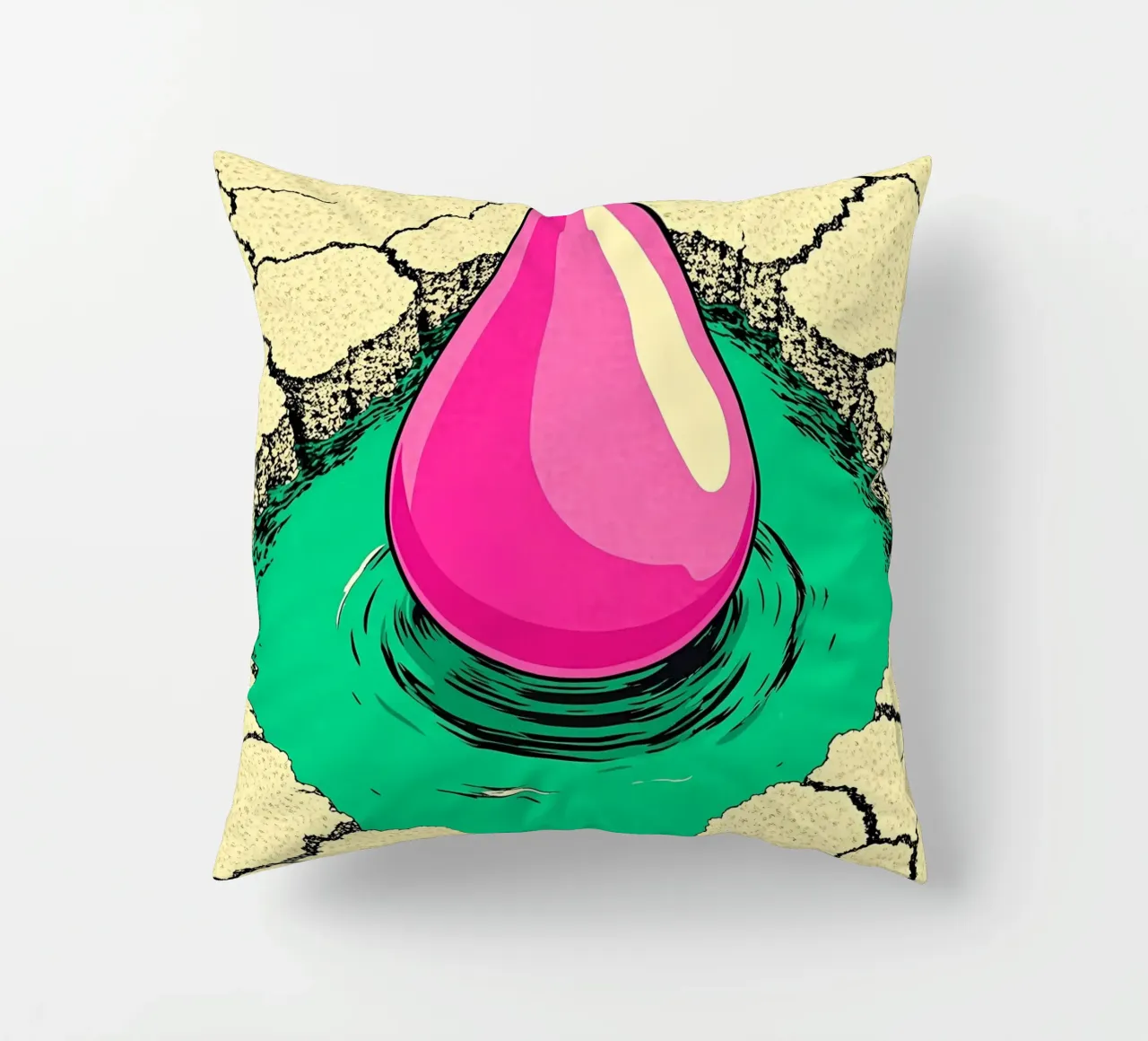Teardrop - Pop Art cuscino da ColorCrash Gallery
