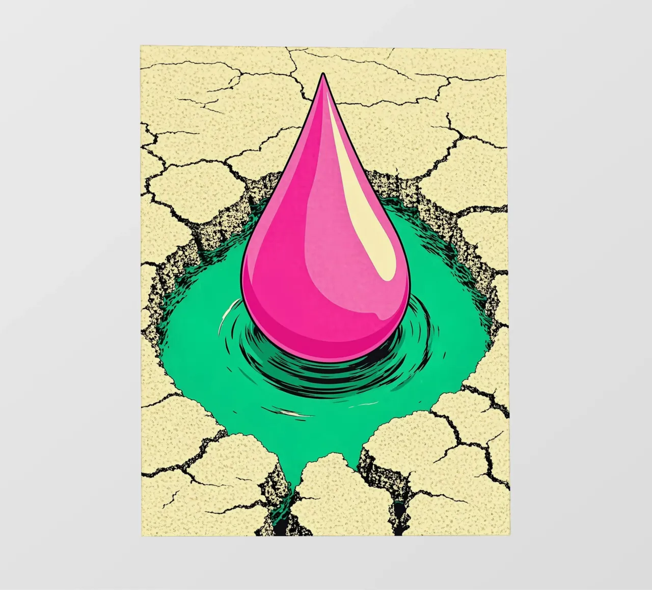Teardrop - Pop Art telo in pvc da ColorCrash Gallery