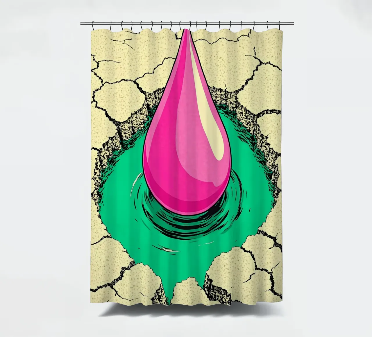 Teardrop - Pop Art tenda da doccia da ColorCrash Gallery