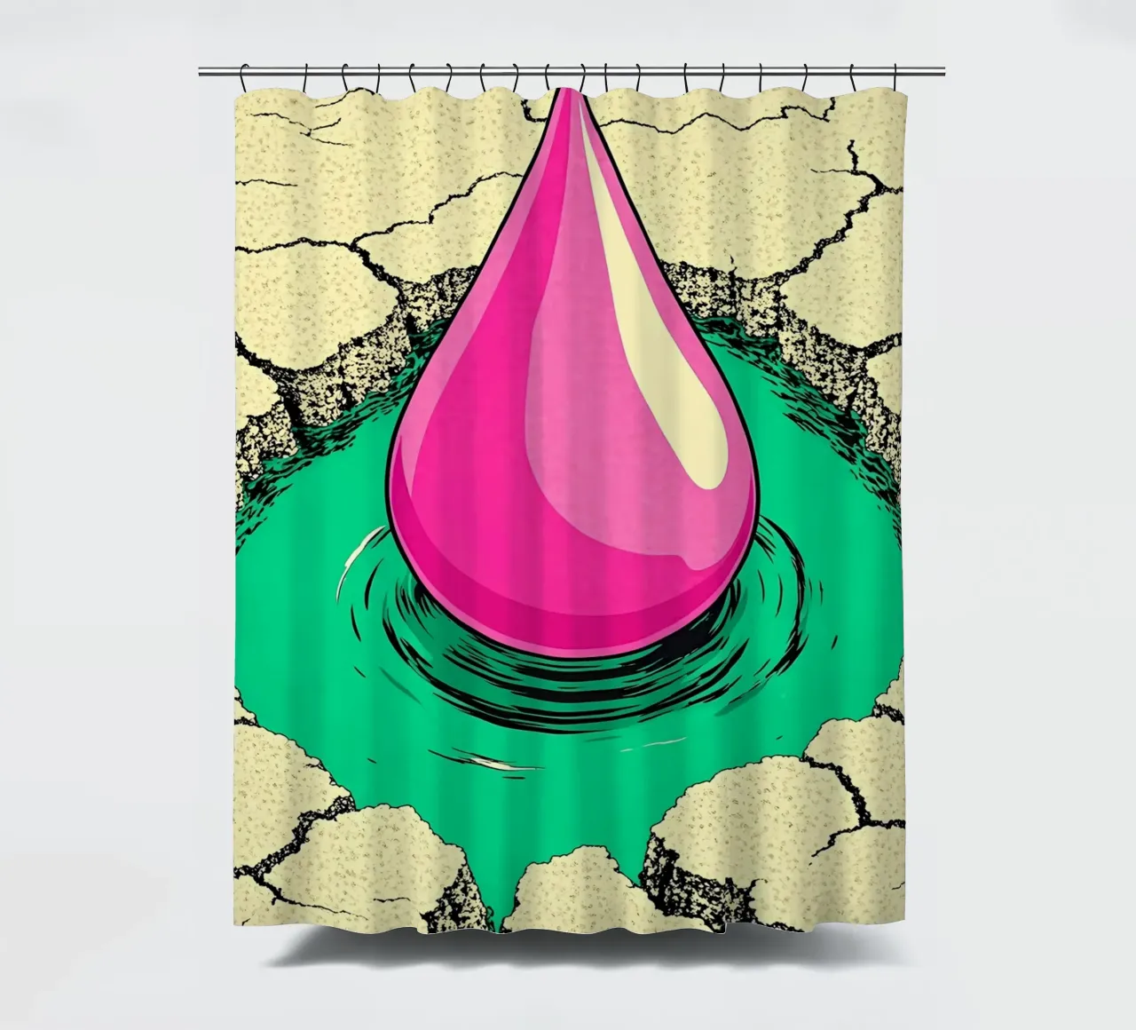 Teardrop - Pop Art tenda da doccia da ColorCrash Gallery