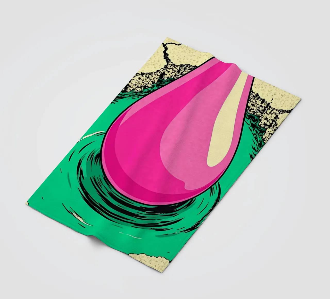 Teardrop - Pop Art coperta in pile da ColorCrash Gallery