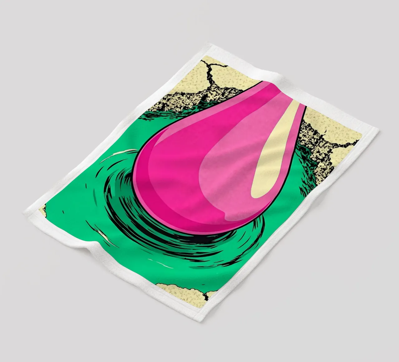 Teardrop - Pop Art coperta in pile da ColorCrash Gallery