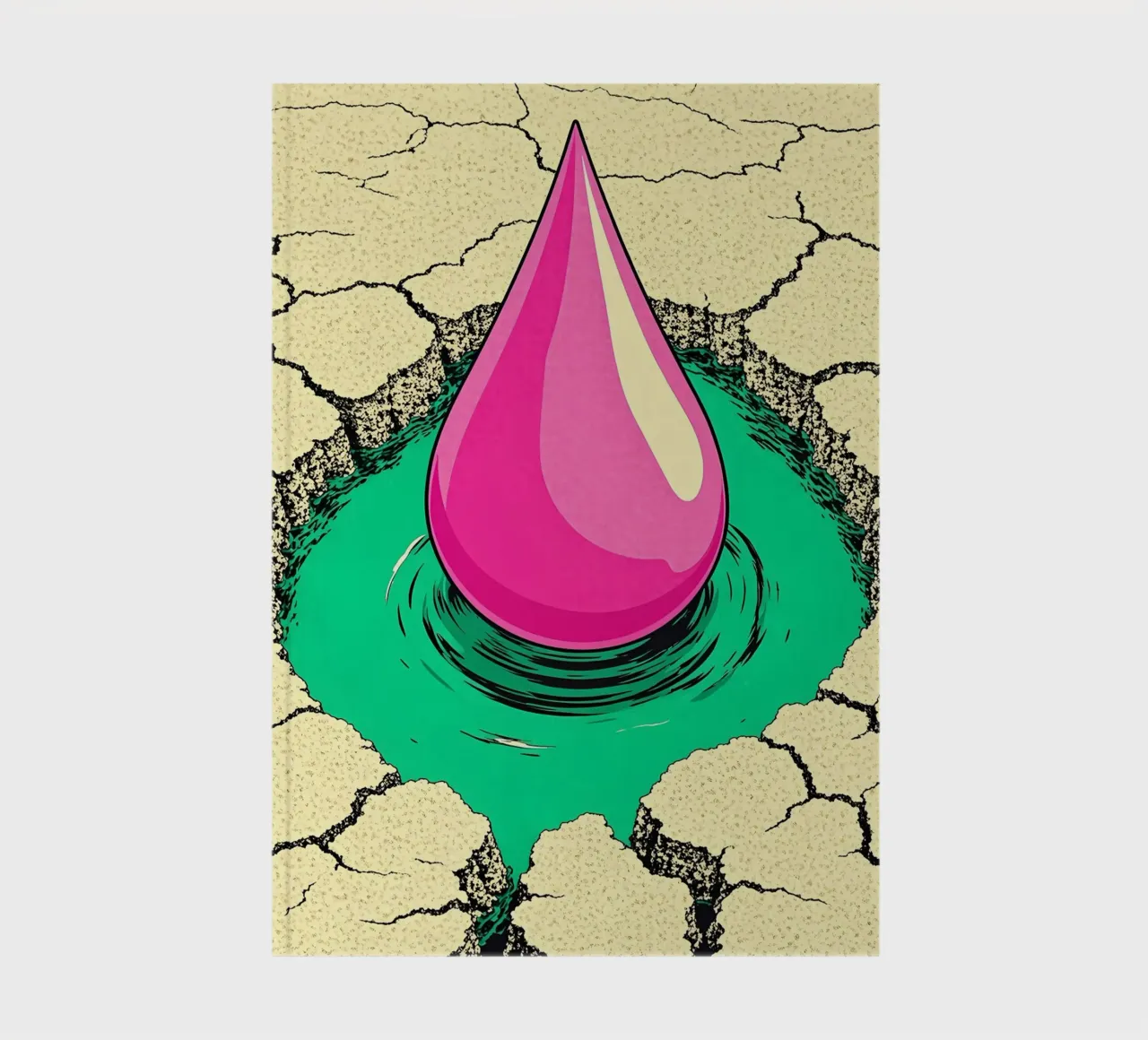 Teardrop - Pop Art notebook by ColorCrash Gallery
