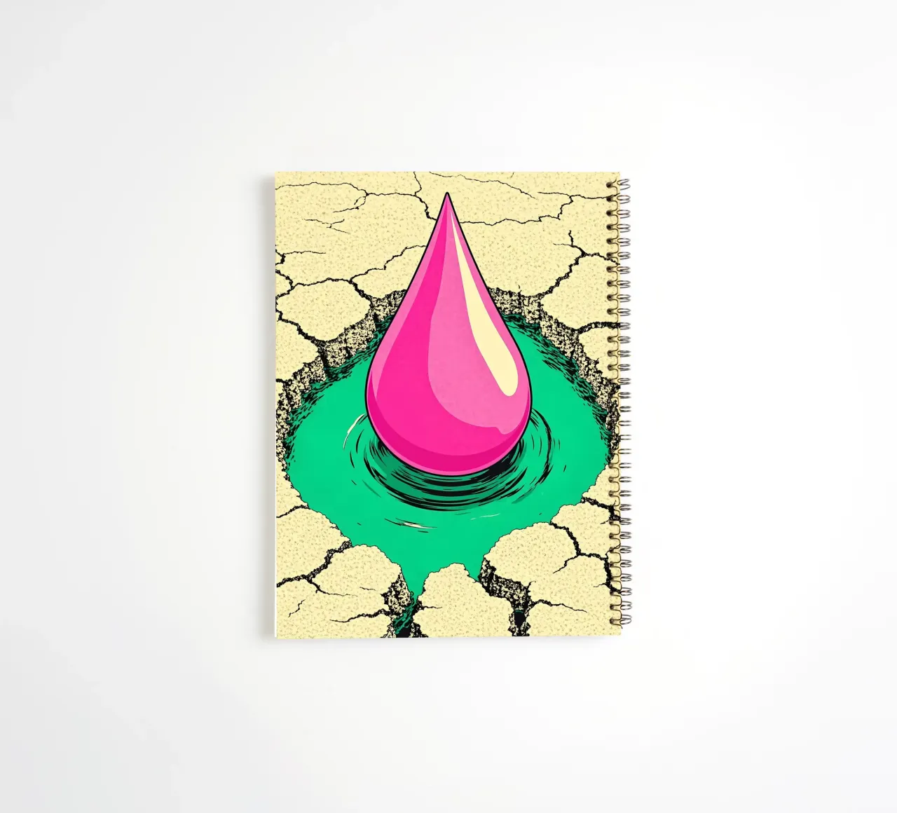 Teardrop - Pop Art spiral notebook by ColorCrash Gallery