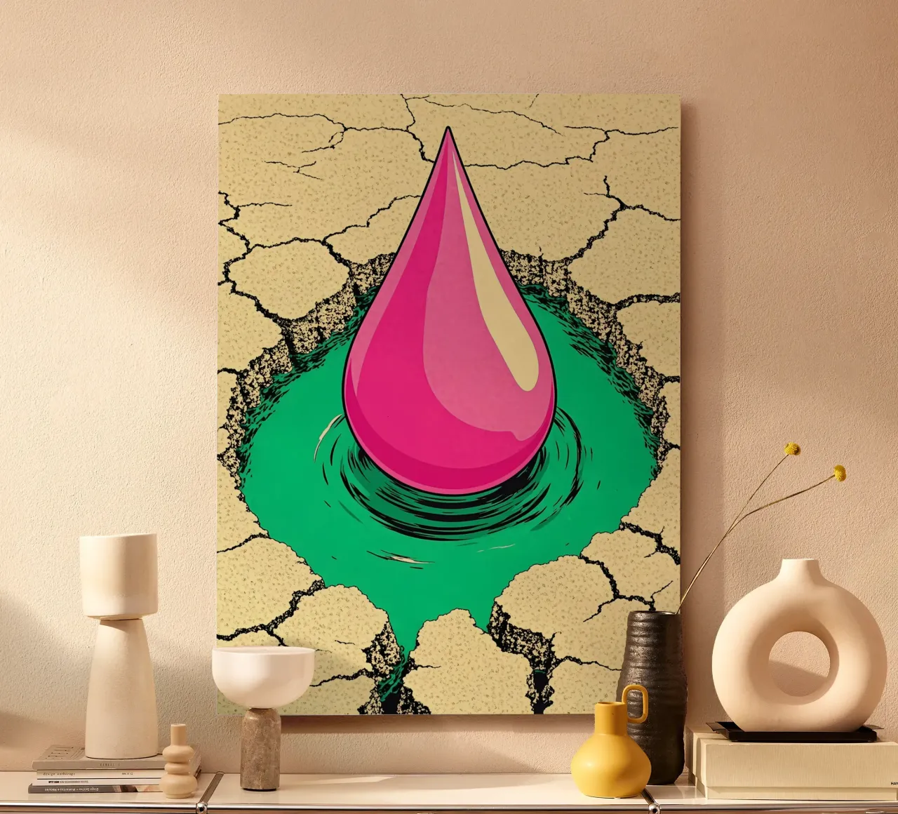 Teardrop - Pop Art alluminio dibond da ColorCrash Gallery