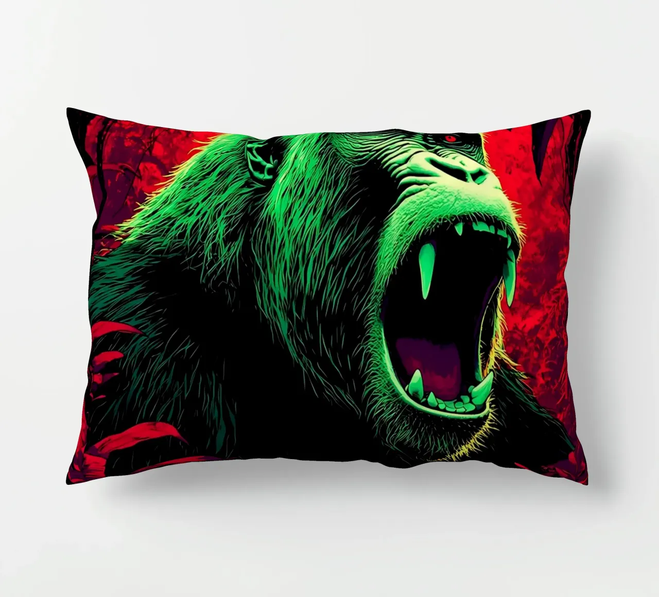 Gorilla nella giungla - Pop Art cuscino da ColorCrash Gallery