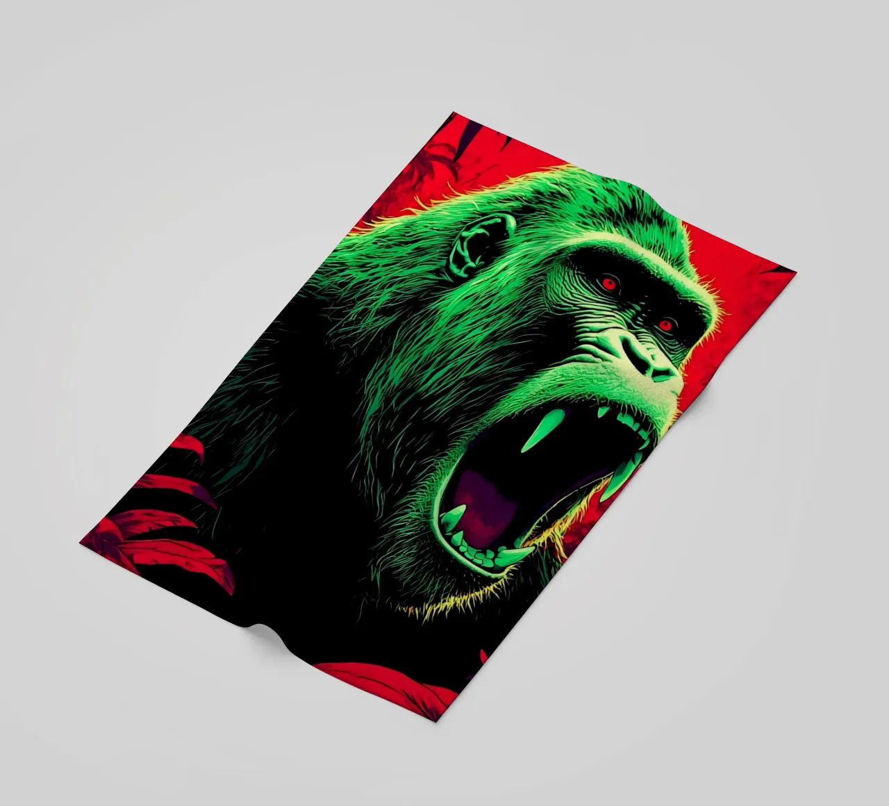 Gorilla nella giungla - Pop Art telo mare da ColorCrash Gallery