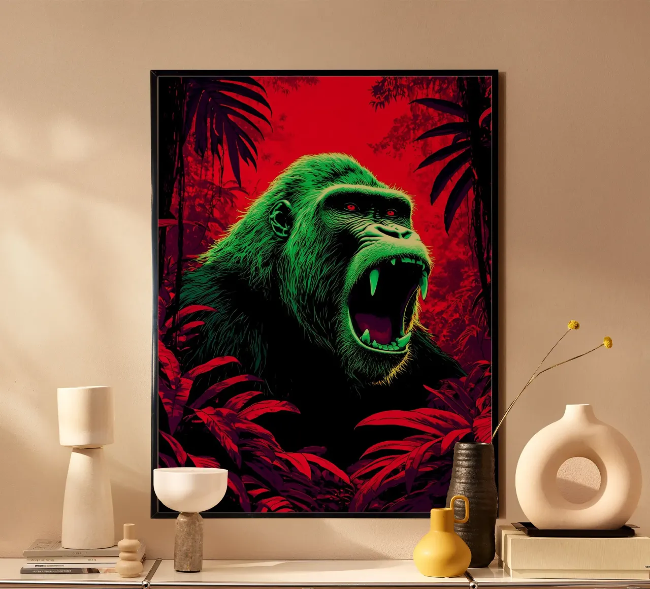 Gorilla nella giungla - Pop Art carta hahnemühle da ColorCrash Gallery