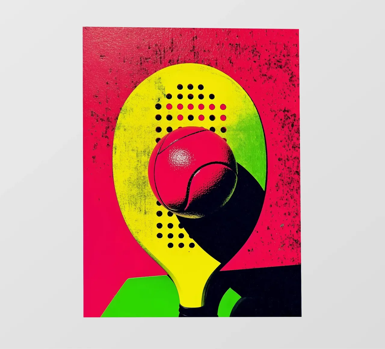 Raquette et balle de tennis - Pop Art bâche pvc de ColorCrash Gallery