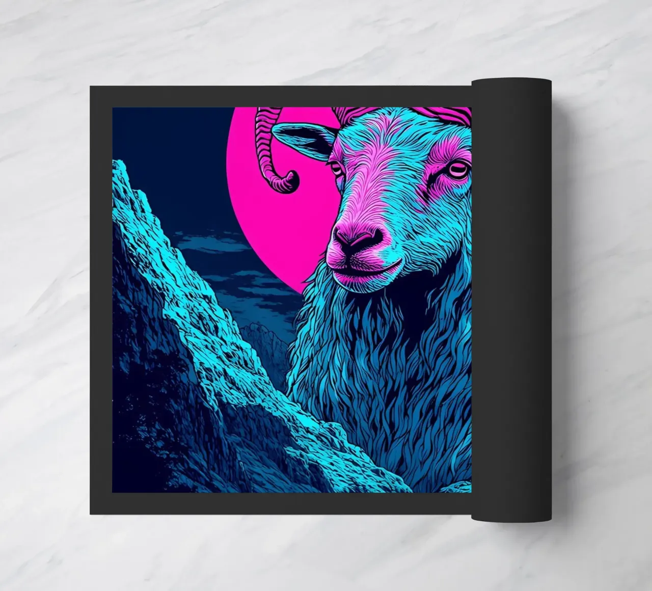 Ariete in montagna - Pop Art zerbino da ColorCrash Gallery