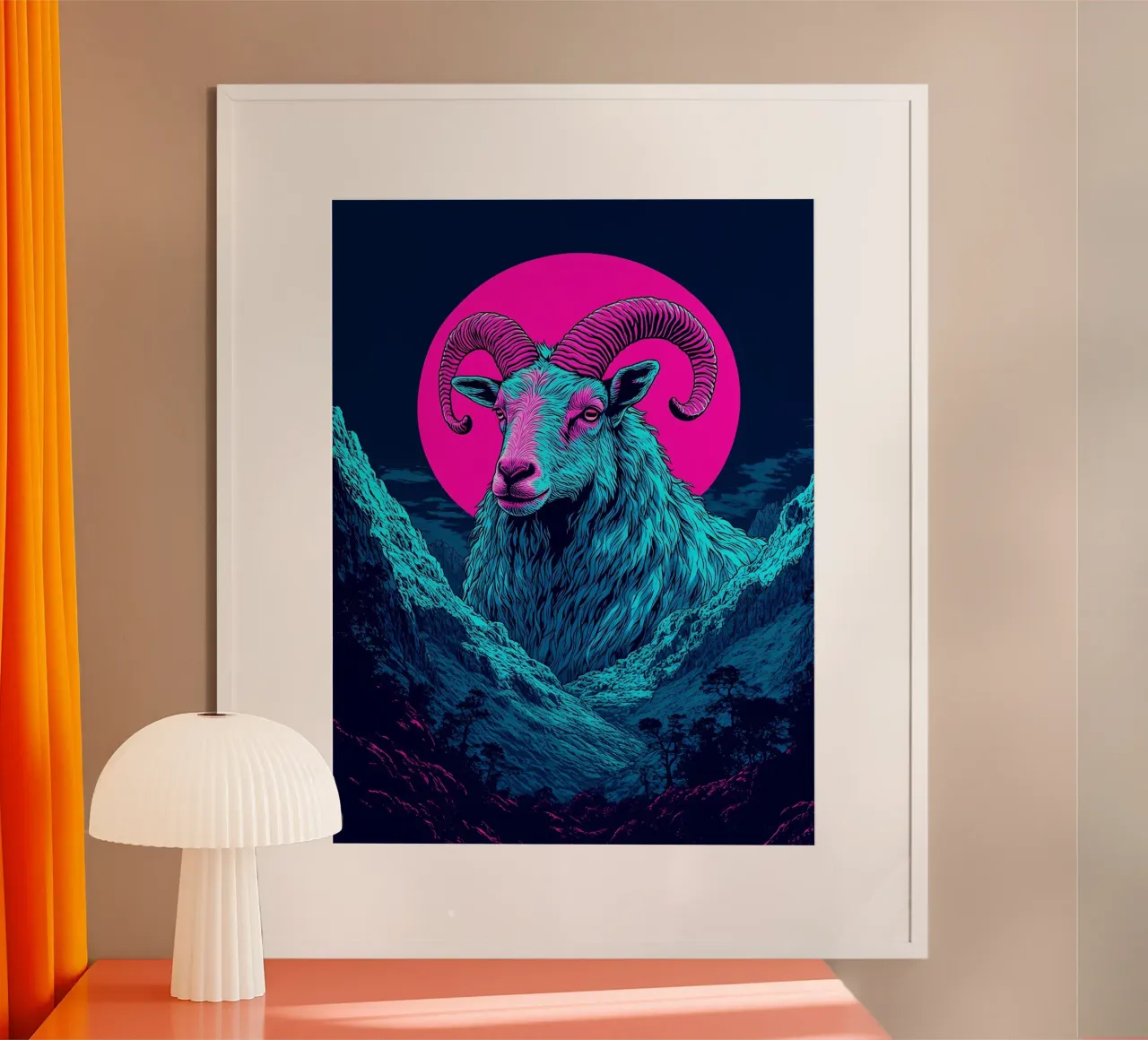 Ariete in montagna - Pop Art poster da ColorCrash Gallery