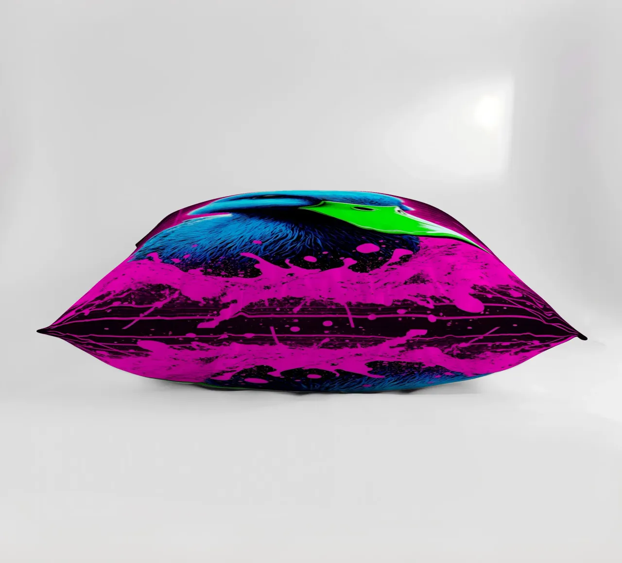 Anatra in azione - Pop Art cuscino da ColorCrash Gallery