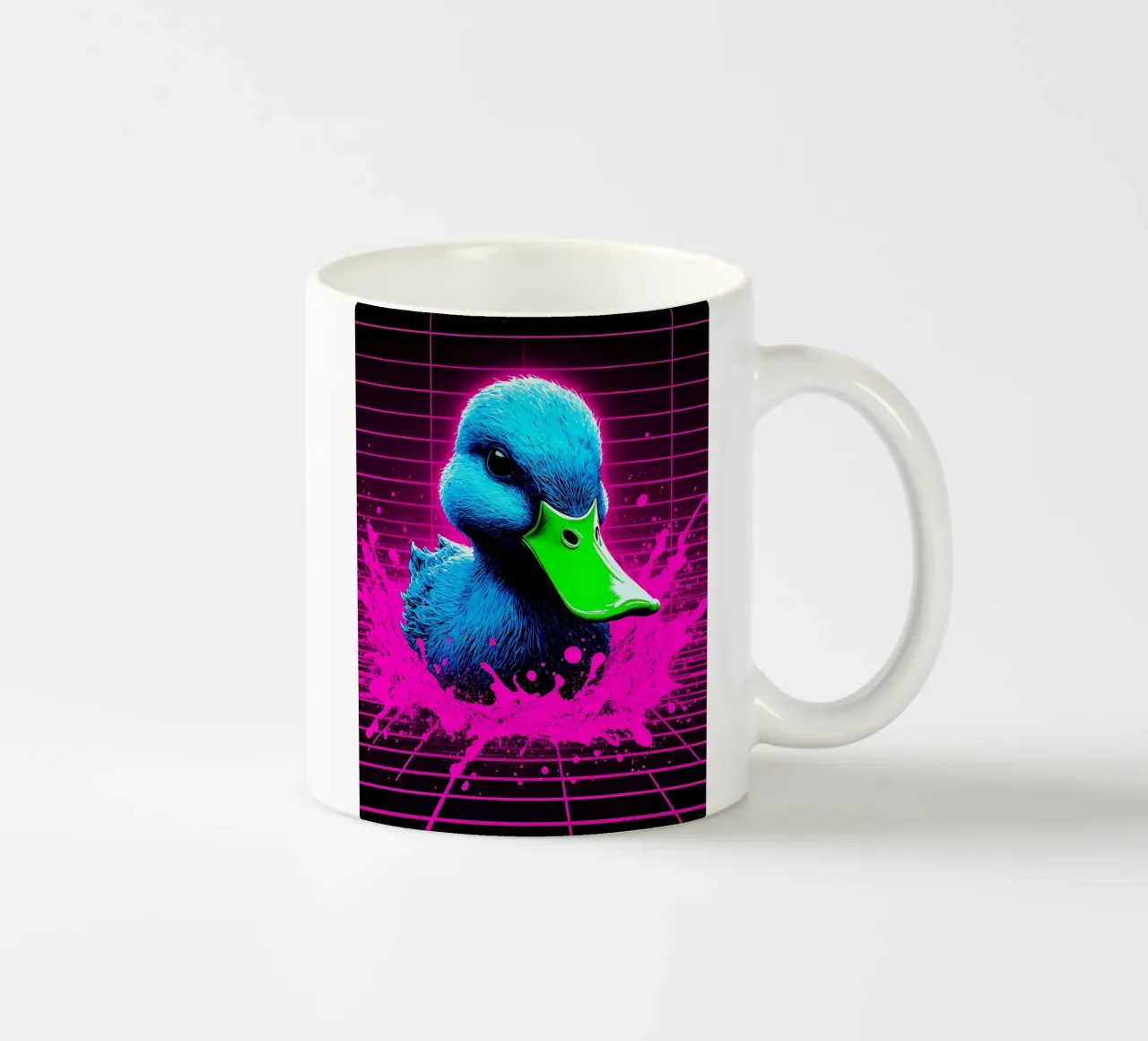 Anatra in azione - Pop Art tazza in ceramica da ColorCrash Gallery