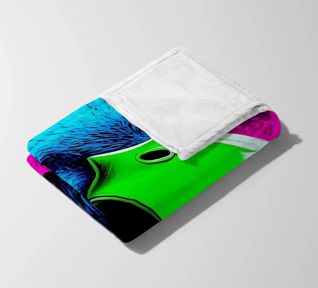 Anatra in azione - Pop Art coperta in pile da ColorCrash Gallery