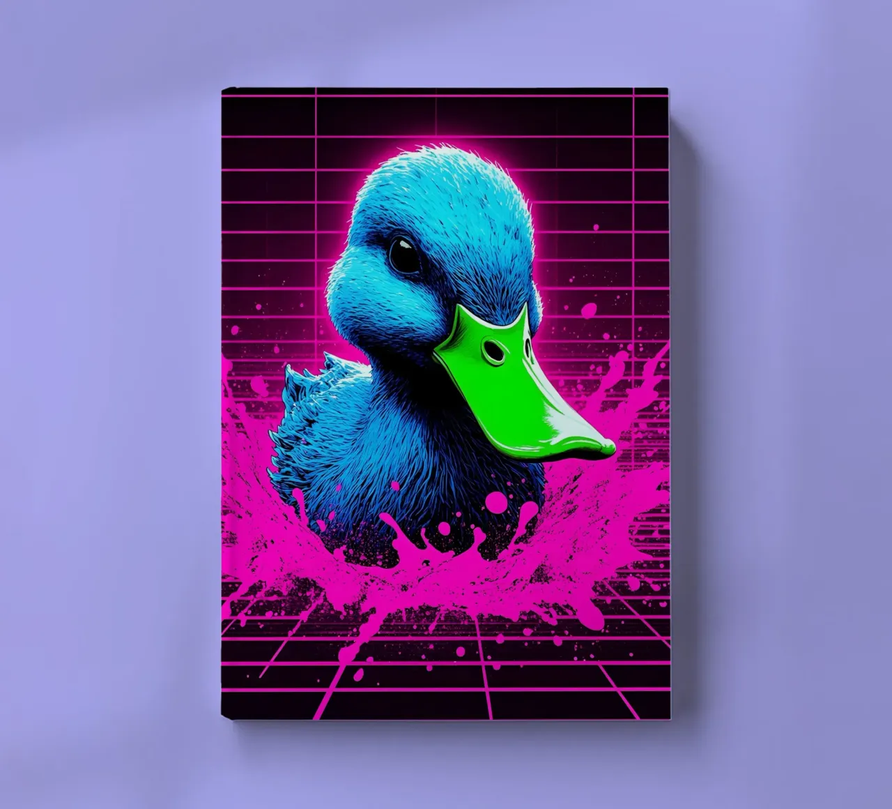 Duck In Action - Pop Art notebook by ColorCrash Gallery