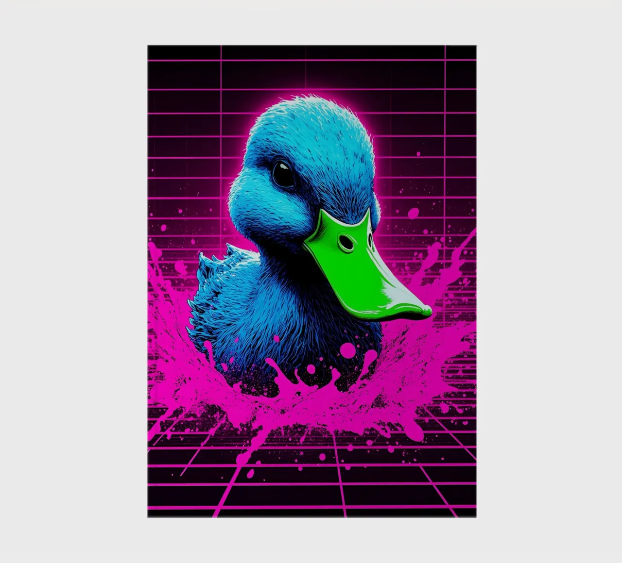 Duck In Action - Pop Art notebook by ColorCrash Gallery
