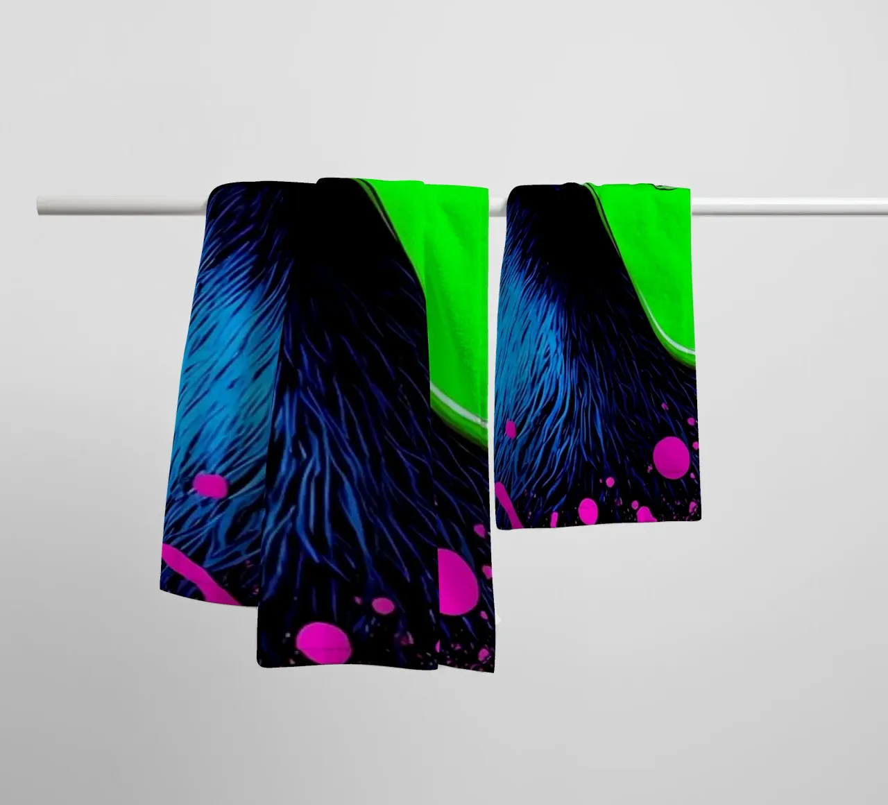 Anatra in azione - Pop Art asciugamano da bagno da ColorCrash Gallery