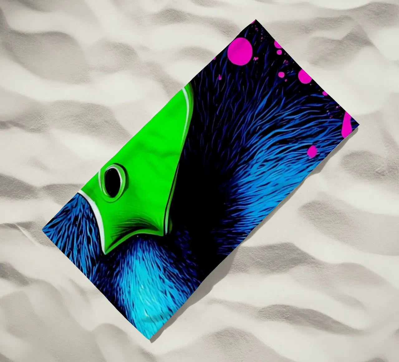 Anatra in azione - Pop Art telo mare da ColorCrash Gallery